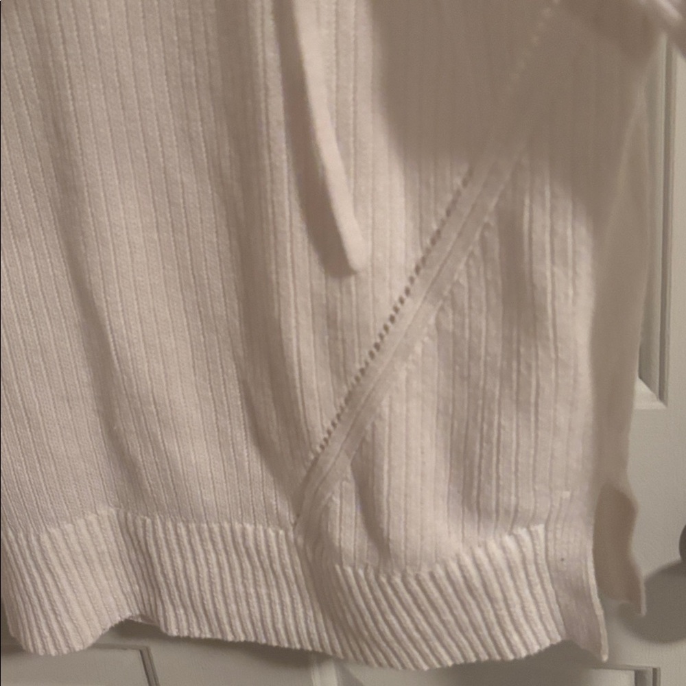 Make offer! Haven Well Within White Knit Hoodie pullover Sweater XS fits Medium - Picture 3 of 10